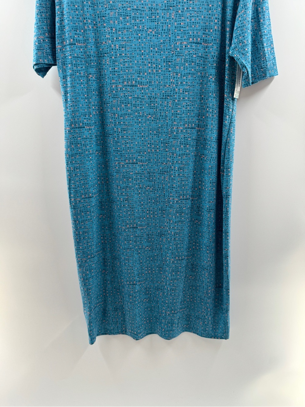 LuLaRoe Julia Blue Geometric Print T-Shirt Dress – Women’s 2XL NWT - Picture 3 of 7